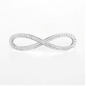 Cubic Zirconia Sterling Silver Eternity Bracelet 13cm Silpada