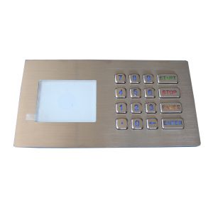 IP67 colourful backlit stainless steel keypad usb numeric keypads with LCD
