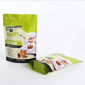 biodegradable matte finish customize stand up pouch bag with zipper