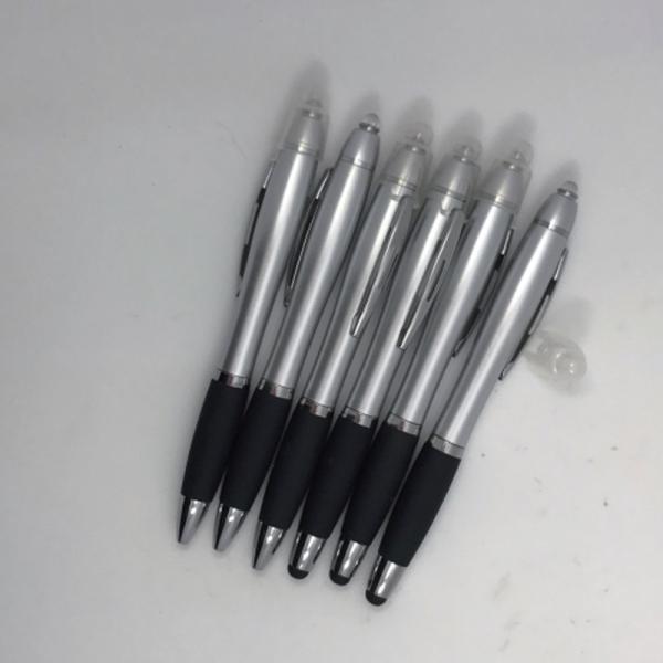 Buy Plastic Led Light Black Ballpoint Pen Refillable Customized at wholesale prices