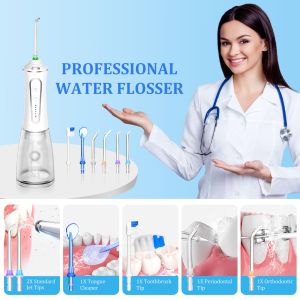 Home And Travel Portable Electric Dental Flosser 5 Modes With Replaceable Brush