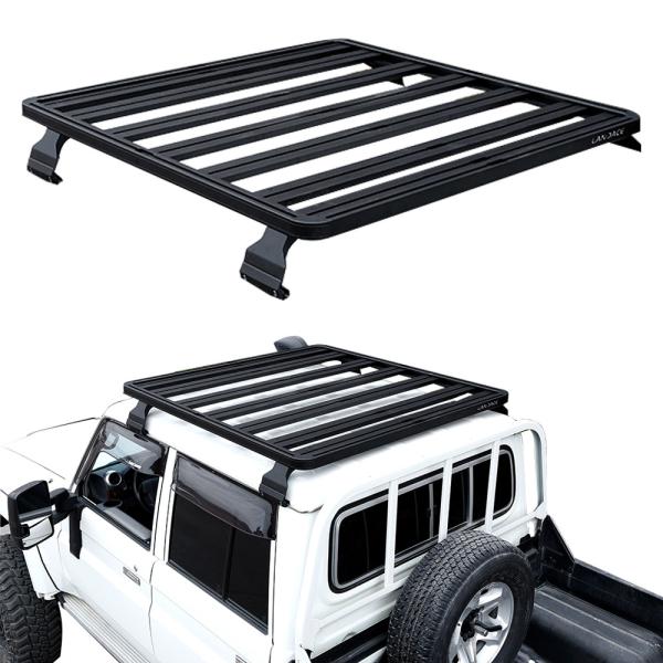 Buy Sturdy TOYOTA LAND CRUISER LC79 Flat Roof Racks Platform Cab Roof Racks Powder Coated at wholesale prices