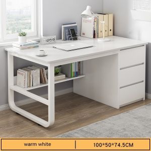 Modern Simple Office Desk with Drawer Customized Colors and Surface Material