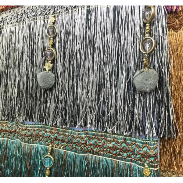 Fluorescent color high quality OEM decorative gimp fringe for curtain decoration