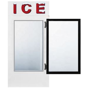 42 Cu. Ft. Indoor Ice Freezer Customized Logo , Outdoor Cold Wall Ice Merchandis
