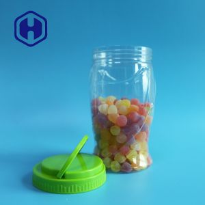 Airtight 30oz 900ml Sealable Plastic Packing Jar With Liner Lids