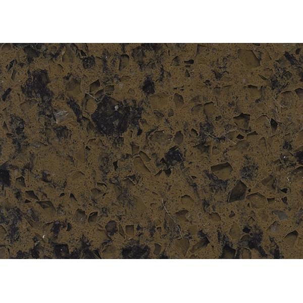 Buy Galaxy Brown Polished Quartz Stone Countertops High Hardness12-30mm Thickness at wholesale prices