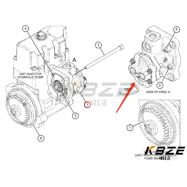 E324 E329 E330 313-6357 KBZE FUEL TRANSFER PUMP CA3186357 318-6357 3186357 FOR C7 C9 C-9 ENGINE