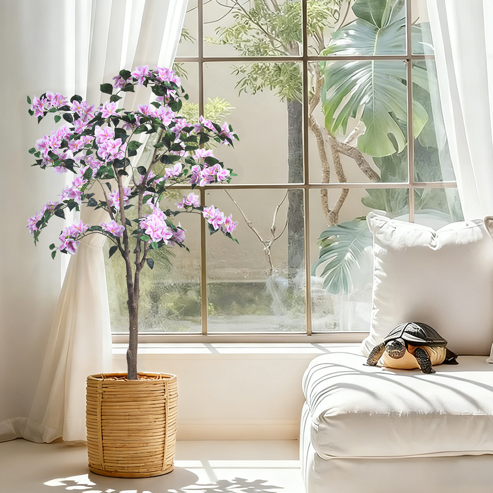Wholesale 150cm 180cm Artificial Bougainvillea Tree - Model C Light Pink | Haihong Factory Direct | UV Resistant Artificial Flowers | Bulk Decor