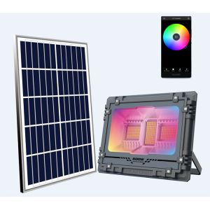 IP66 Waterproof RGB Solar Street Flood Light With Aluminum SMD5050