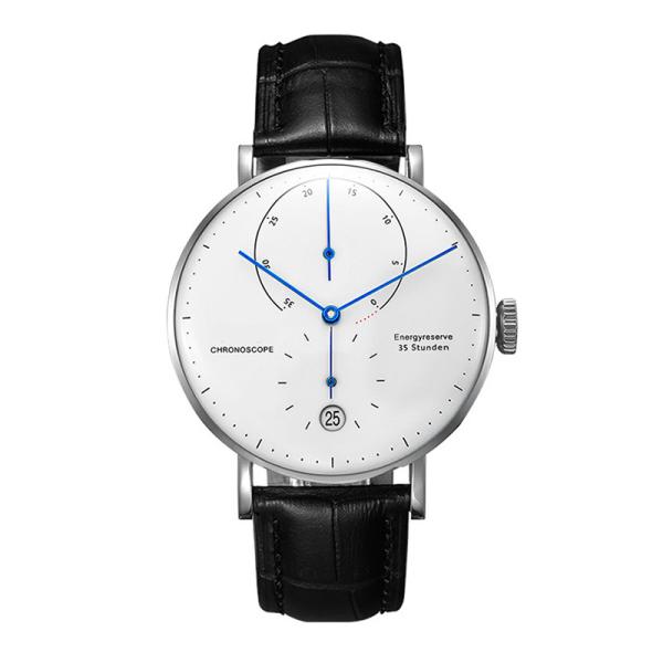 Buy Marble Men'S Automatic Mechanical Watch Leather Strap With Luxury Dome Crystal at wholesale prices