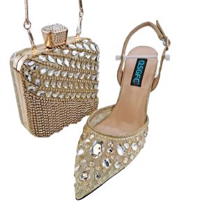 Dazzling shoes and bag for party and wedding