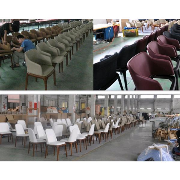 Black Brown Grey Nordic Dining Chair 60cm Seat Height Leather Ash Wood Dining Chairs