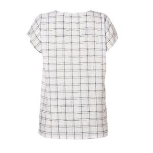 Customized Plus Size Checkered Shirt Stylish Loose Tops In Natural Linen Fabric