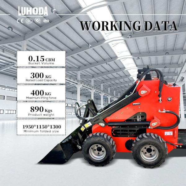 Euro 5 CE EPA China Manufacturer Small Mini Skid Steer Loader 500KG 1 Ton Mini Wheel Loader for Sale Skid Loaders Fast Delivery