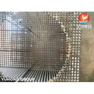 Stainless Steel Heat Exchanger Tube With Tubesheet Drilled Baffle Plates Support