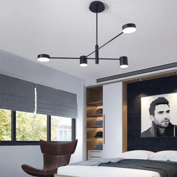 6 Heads Suspension Lighting Black Brass Home dimmable led pendant lights