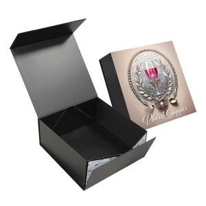 Banquet Glass Set Packaging Box with Custom UV Logo Finish and Foldable Magnetic
