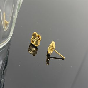 Petite 18K Gold Plumeria Earrings