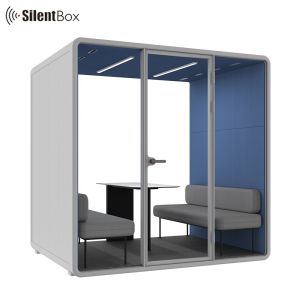 Modern Soundproof Booth with STC30dB Soundproofing and 4000K Natural LED