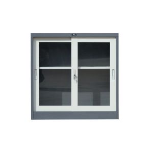 Glass Sliding Door Steel Office Cabinet With Cyber Lock