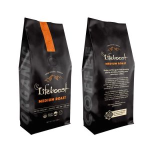 Flat Bottom Zipper Coffee Beans Recyclable Pouch Gravure Printing