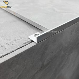Shiny Silver Aluminum Metal Tile Trims 8/10/12mm L Shape Straight Edge