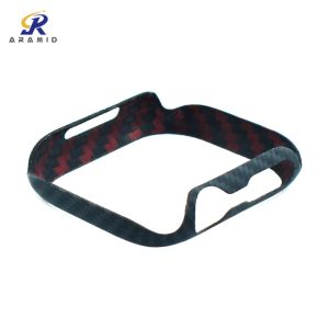 Black Twill Apple Watch Ultra 49mm Customized Logo Carbon Fiber Watch Cases