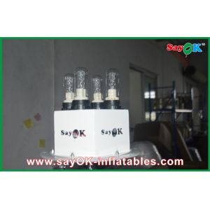 Led Bulb Diameter 2m Inflatable Advertising Balloons Stand Pole