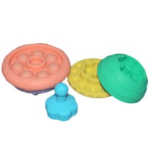 Customizable Children'S Educational Toy Hamburger Silicone Stacking Toy