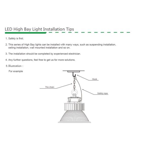22000 Lumens LED High Bay Factory Lights Long Life With 20 °/ 60 ° Beam Angle