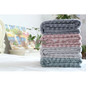Soft Touch 3D Embossed Flannel Fleece Blanket For Couch And Bed Throws Anti -