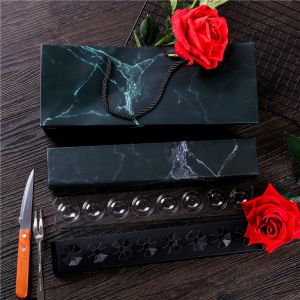 Rectangle Candy Bar Sweets Chocolate Bonbon Packaging Boxes With Clear Lid