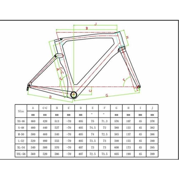 Aerodynamic Racing Carbon Bike Frame Black Color Matt / Golossy Finish