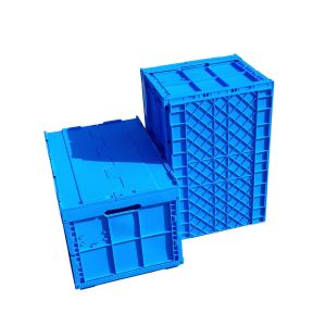 Logistics Storage Solution Rectangle Solid Wall Tote Bins with Lid and PE/PP