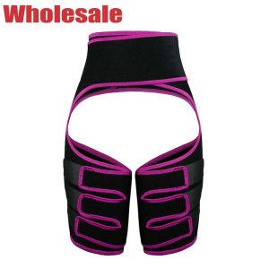 China Neoprene XS Stomach And Thigh Trimmer Pink Three Thigh Straps on sale