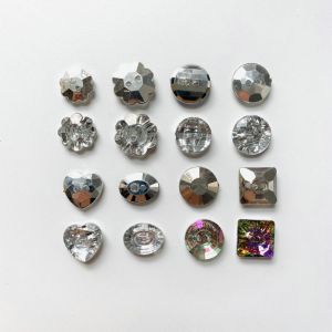 2Holes Rhinestone Diamond decorative crystal acrylic buttons for garment