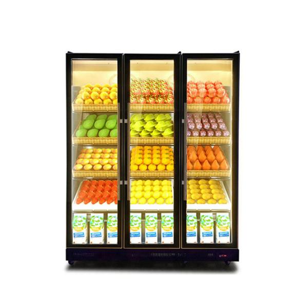 Buy Deluxe Appearance Fresh Keeping Fruit Vegetable Cold Drink Display Chiller at wholesale prices