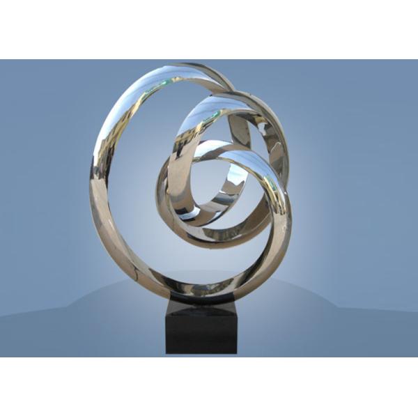 Large Size Stainless Steel Sculpture Circle Around For Hotel / Public Decoration