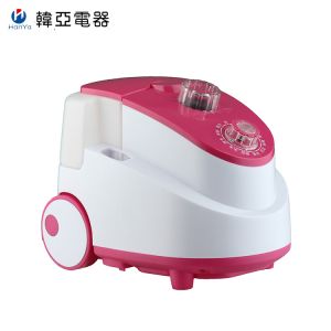 Cloth Purple Handheld Garment Steamer Flat With 3 Sections Telescopic Pole