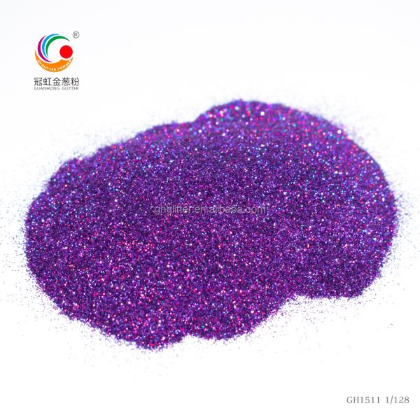 PET Bulk Holographic Glitter Brown Plum Laser Quadrangular Prismatic Shape