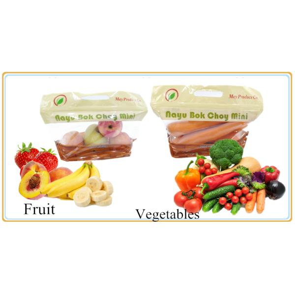 Portable Transparent Zipper Standup Fresh Fruits Packing Vegetables plastic bag