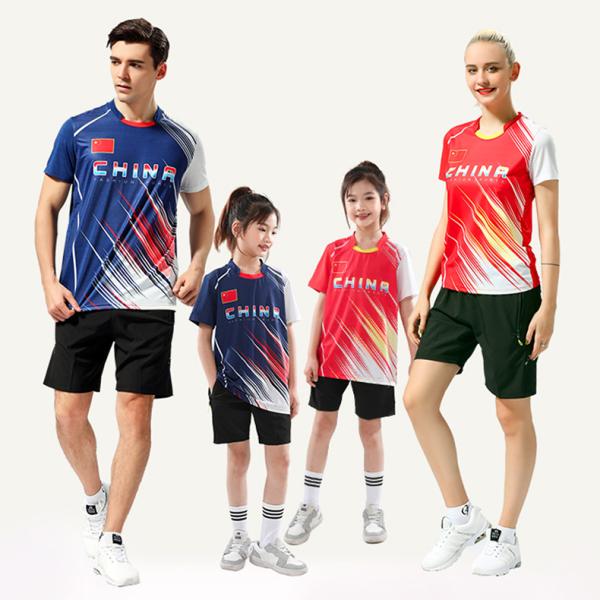 2021 new fashion breathable badminton jerseys table tennis jerseys children tennis jerseys