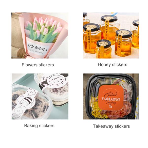 Custom packaging labels Roll Waterproof Round Vinyl sticker label Product Logo labeling Printing Pantone Bag Customized