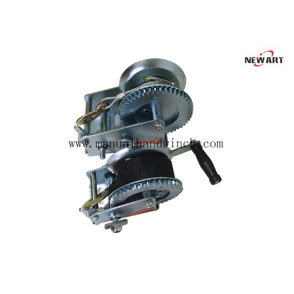 Steel 2500 LB Lightweight Hand Winch , Marine Trailer Winch For Boat