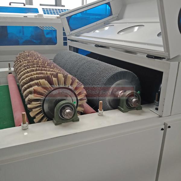 Carbonized wood wire brush drawing machine