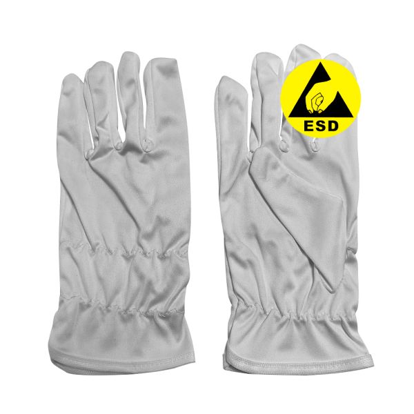 Cleanroom Safety ESD Antistatic Gloves Ultra Fine Dust Free S / M / L / XL
