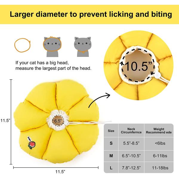 H HIDREAM Cat Cone Collar Yellow