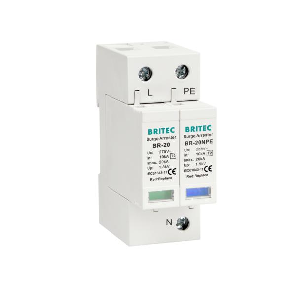 BR-20 1P+1 40kA Singel Phase Type 2 Surge Protection Device surge Arrester Spd