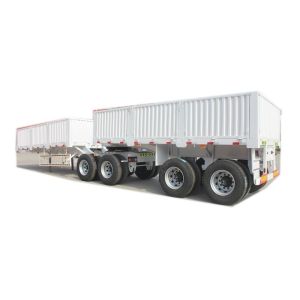 10 Steel Spring Suspension Super Link Side Dump Semi Trailer with 30 tons Max Payload
